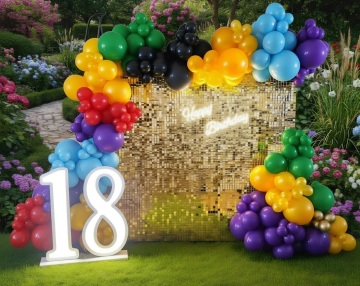 Plenerowa dekoracja z balonów na urodziny