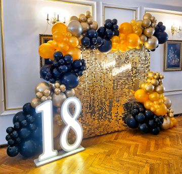 Ścianka z balonów na urodziny w Dworze Polskim we Wrocławiu