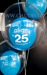 Balon z helem w większym balonie.