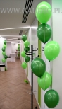 Stroiki z balonów helowych.