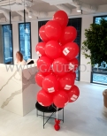 Balony helowe na recepcji firmy.