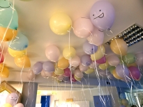 Balony z helem w Łodzi.