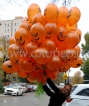 Balony z helem i nadrukiem.