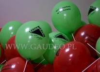Balony z nadrukiem na otwarcie sklepu Leroy Merlin.