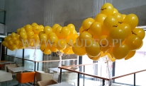 Balony z nadrukiem i helem.