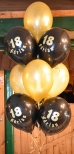 Balony z helem jako dekoracja urodzin.