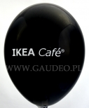Czarny balon z nadrukiem dla Ikea.