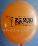 Nadruk na balonie dla szkoły językowej.