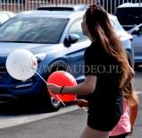 Balony reklamowe zabrane przez klientów.