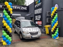 Słupy z balonów we Wrocławiu.