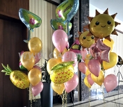 Bukiety z balonów helowych w Hotelu Haston.