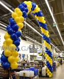 Dekoracja z balonów na urodziny w markecie budowlanym - Castorama.