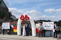 Łuk balonowy na ślub.