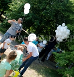 Balony helowe na pikniku koło Warszawy.