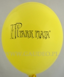 Balon z nadrukowanym logo.