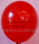 Balon z nadrukiem do rozdawania na pikniku.