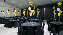 Balony helowe jako dekoracja sali Hotelu Terminal we Wrocławiu.