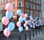 Stroiki z balonów helowych jako dekoracja na imprezę.