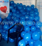 Balony z nadrukiem przygotowane do rozdawania.