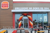 Brama z balonów dla Burger Kinga.