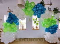 Organiczna brama balonowa na imprezę firmową.