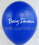 Biały nadruk na granatowym balonie dla wałbrzyskiej firmy.
