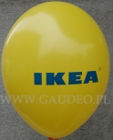 Logo Ikea wydrukowane na balonie.