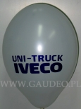 Nadruk logo Iveco wykonany na balonie.