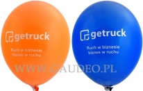 Logo gettruck nadrukowane na balonach.