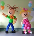 Balonowe figury przedszkolaków.