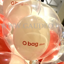 Balony w balonie jako dekoracja na otwarcie sklepu.