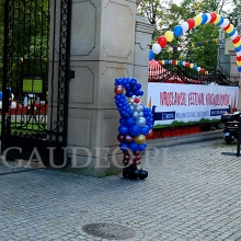 Krasnale z balonów przed wejściem na teren festiwalu.