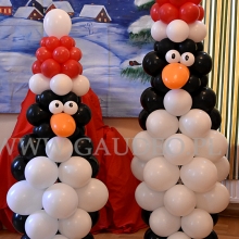 Pingwiny z balonów.