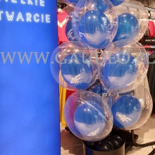 Balony bubble z helem na otwarcie salonu 4F w Gdańsku.
