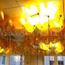 Balony helowe jako dekoracje biur.