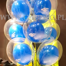 Balony z helem jako dekoracja na otwarcie.