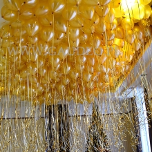 Balony helowe jako dekoracja sali w Hotelu Haston.