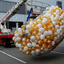 Balony z nadrukiem do zrzucania.