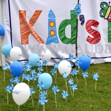 Balony z namalowanym nadrukiem.