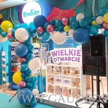 Organiczna girlanda balonowa w Kielcach.